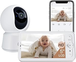 ARENTI WiFi Baby Camera Monitor B2 Kit 2026 Upgraded, 5-inch Wireless Display, Smartphone